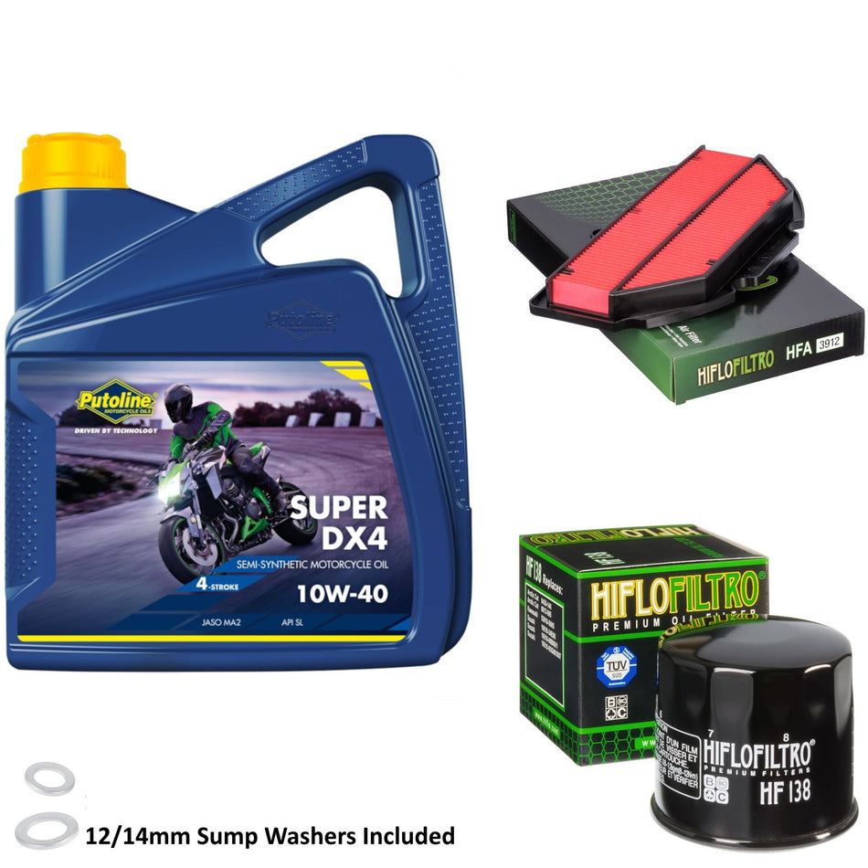 Putoline DX4 10w40 4L Oil & HF138 & HFA3912 Oil Filter Kit