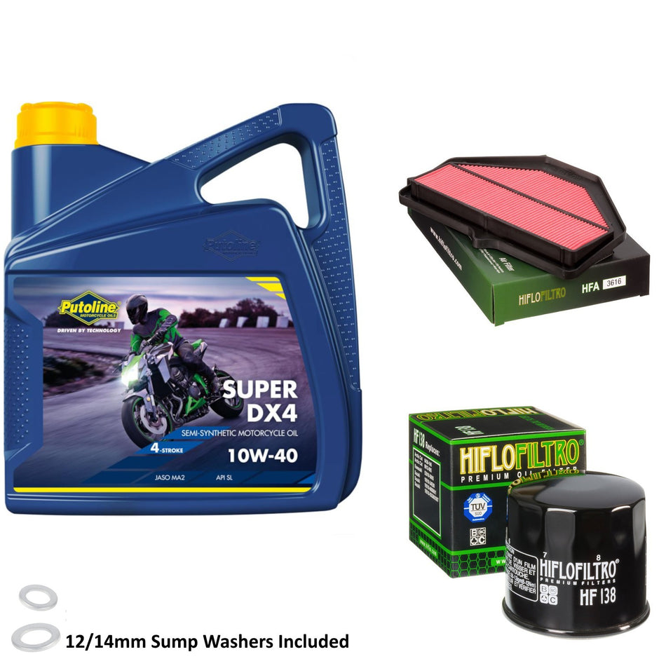 Putoline DX4 10w40 4L Oil & HF138 & HFA3616 Oil Filter Kit