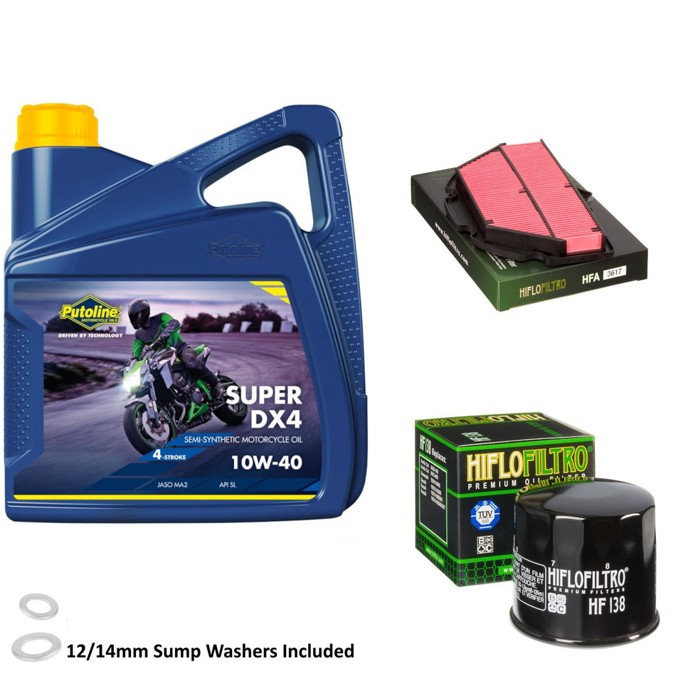 Putoline DX4 10w40 4L Oil & HF138 & HFA3617 Oil Filter Kit