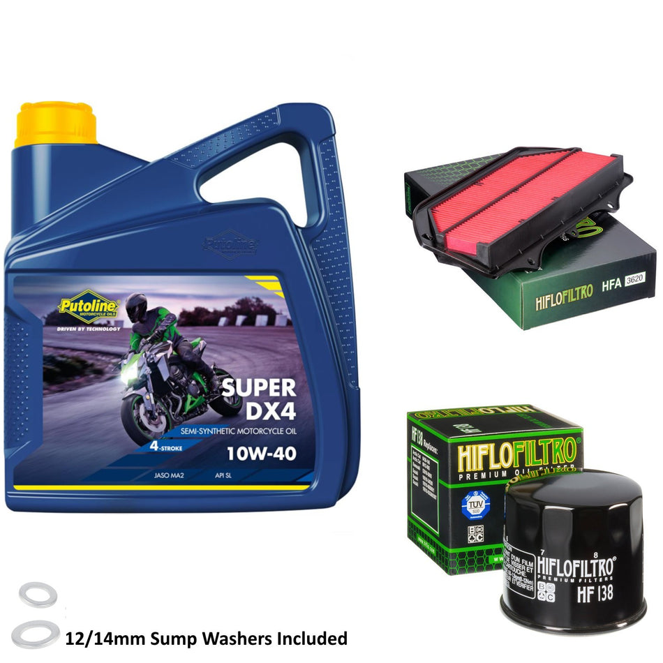 Putoline DX4 10w40 4L Oil & HF138 & HFA3620 Oil Filter Kit