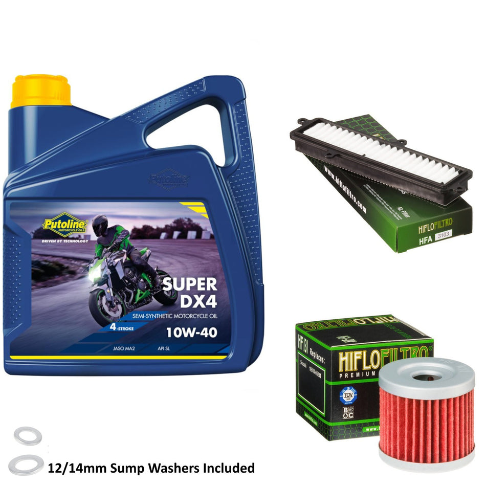 Putoline DX4 10w40 4L Oil & HF131 & HFA3103 Oil Filter Kit