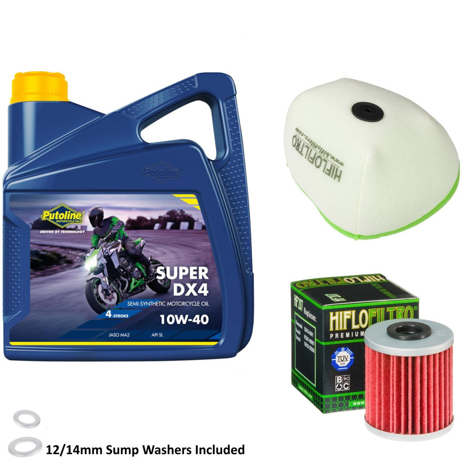Putoline DX4 10w40 4L Oil & HF207 & HFF3026 Oil Filter Kit
