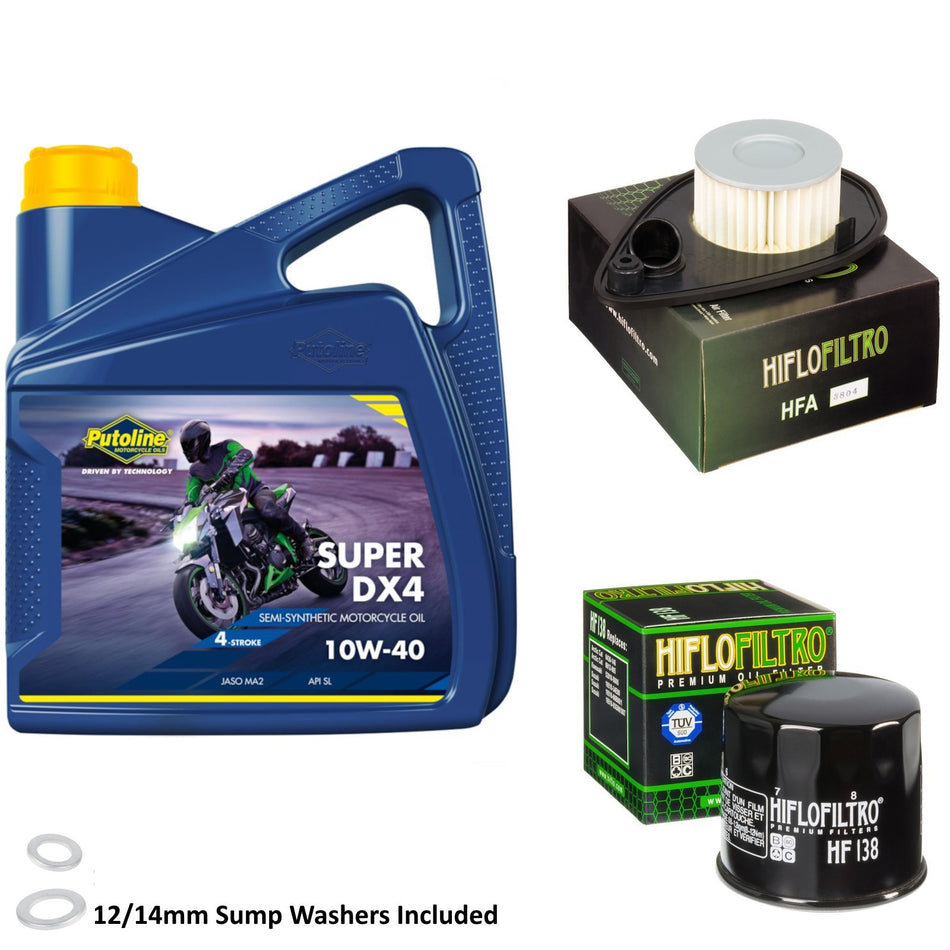 Putoline DX4 10w40 4L Oil & HF138 & HFA3804 Oil Filter Kit