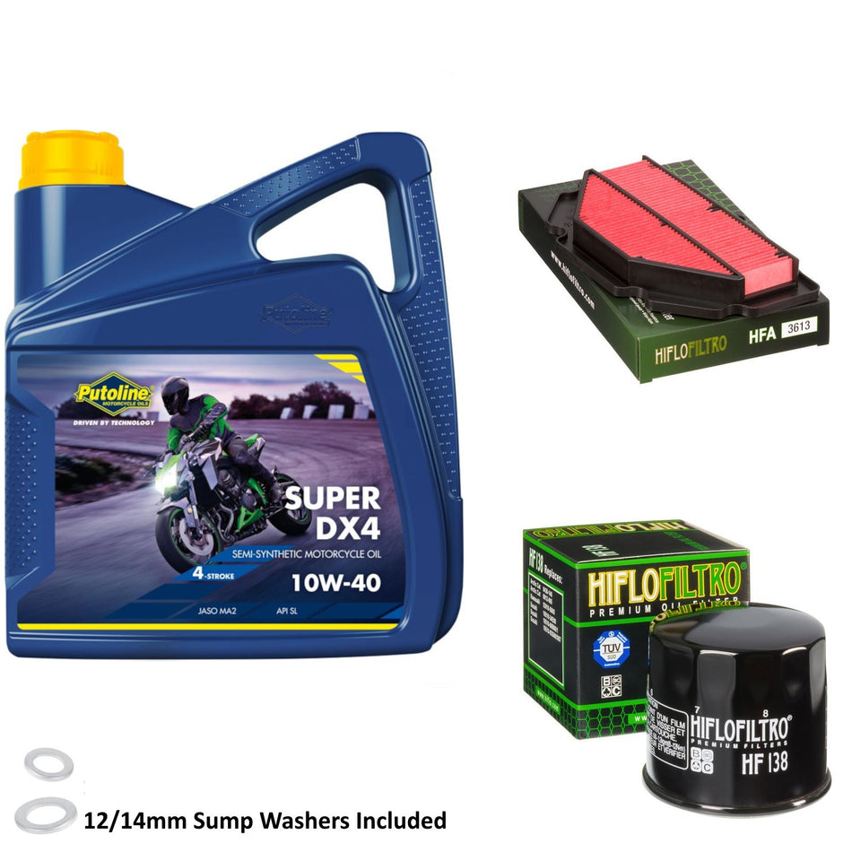 Putoline DX4 10w40 4L Oil & HF138 & HFA3613 Oil Filter Kit