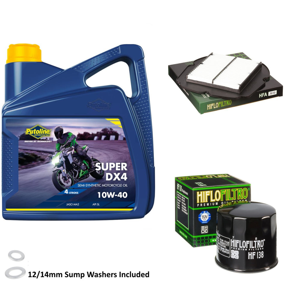 Putoline DX4 10w40 4L Oil & HF138 & HFA3618 Oil Filter Kit