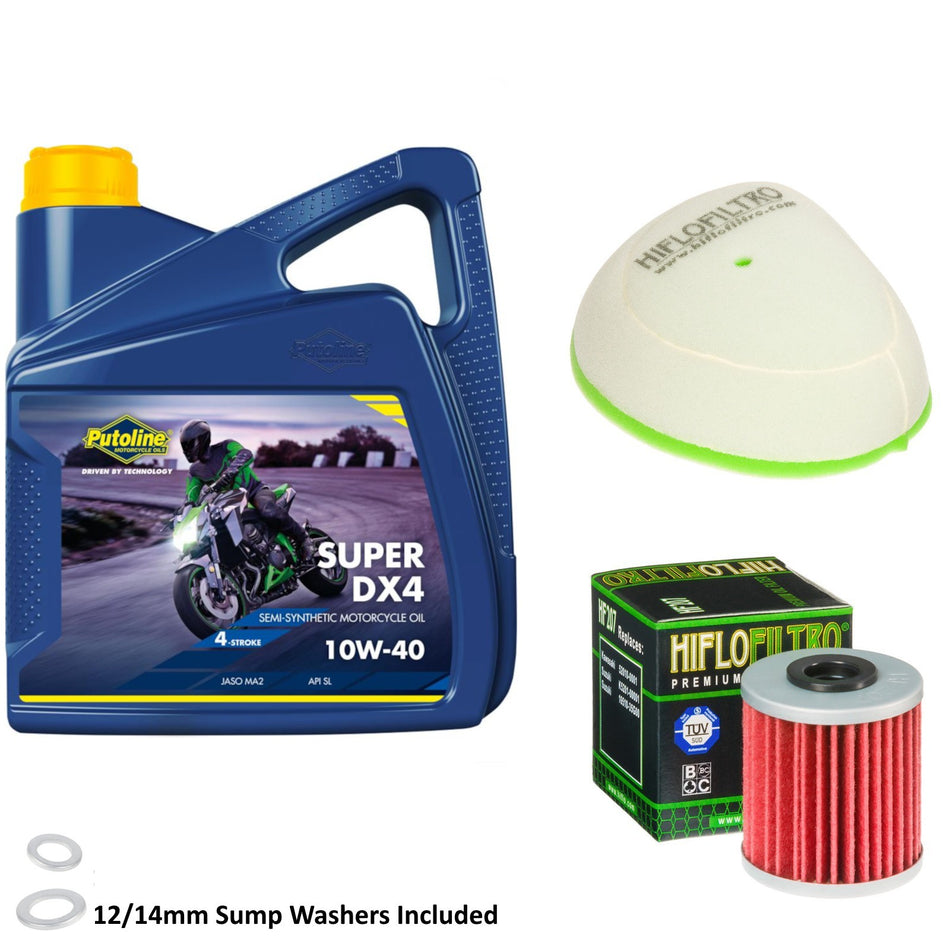 Putoline DX4 10w40 4L Oil & HF207 & HFF3021 Oil Filter Kit