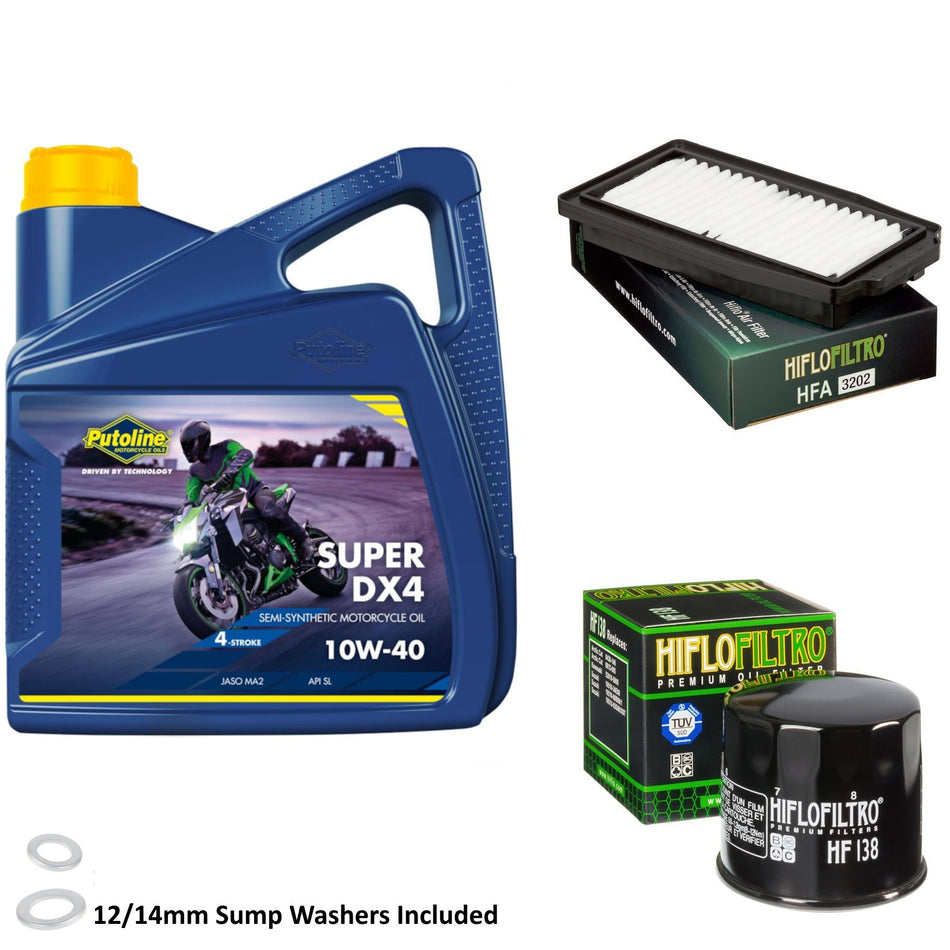 Putoline DX4 10w40 4L Oil & HF138 & HFA3202 Oil Filter Kit