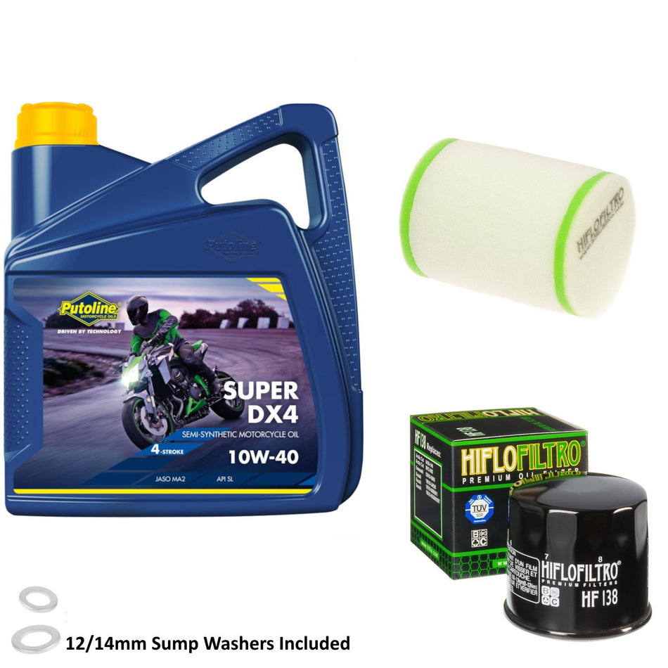 Putoline DX4 10w40 4L Oil & HF138 & HFF3022 Oil Filter Kit