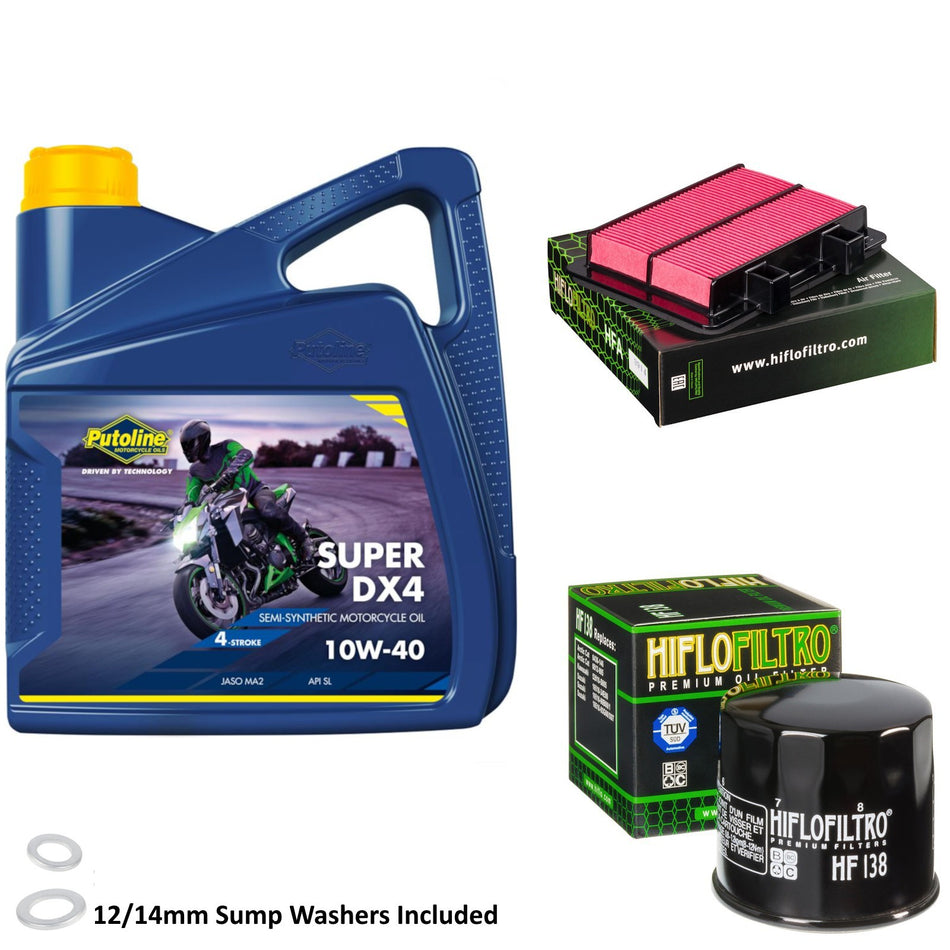 Putoline DX4 10w40 4L Oil & HF138 & HFA3914 Oil Filter Kit