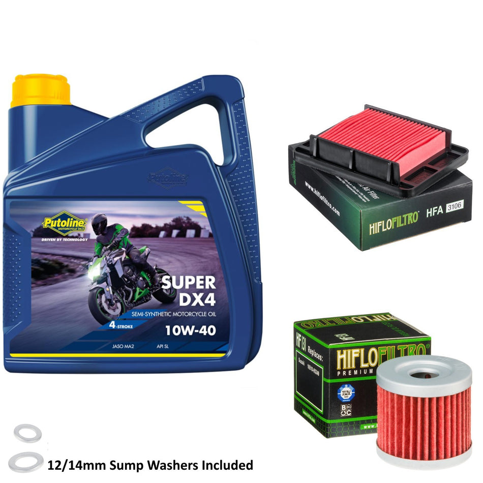 Putoline DX4 10w40 4L Oil & HF131 & HFA3106 Oil Filter Kit