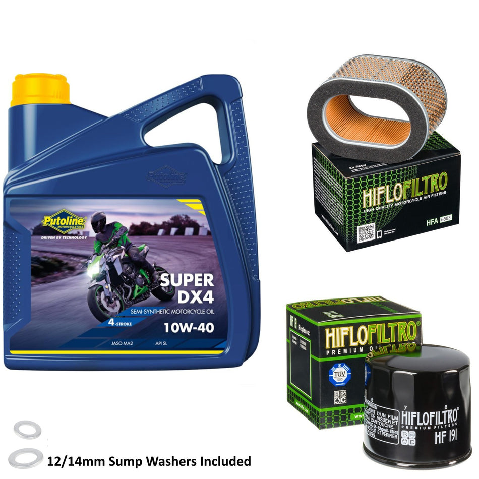 Putoline DX4 10w40 4L Oil & HF191 & HFA6503 Oil Filter Kit