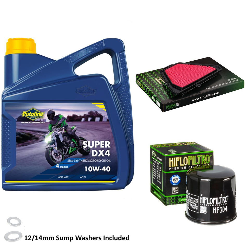 Putoline DX4 10w40 4L Oil & HF204 & HFA6512  Oil Filter Kit