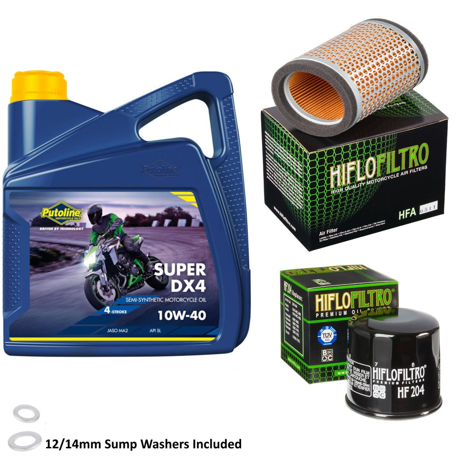 Putoline DX4 10w40 4L Oil & HF204 & HFA6511 Oil Filter Kit