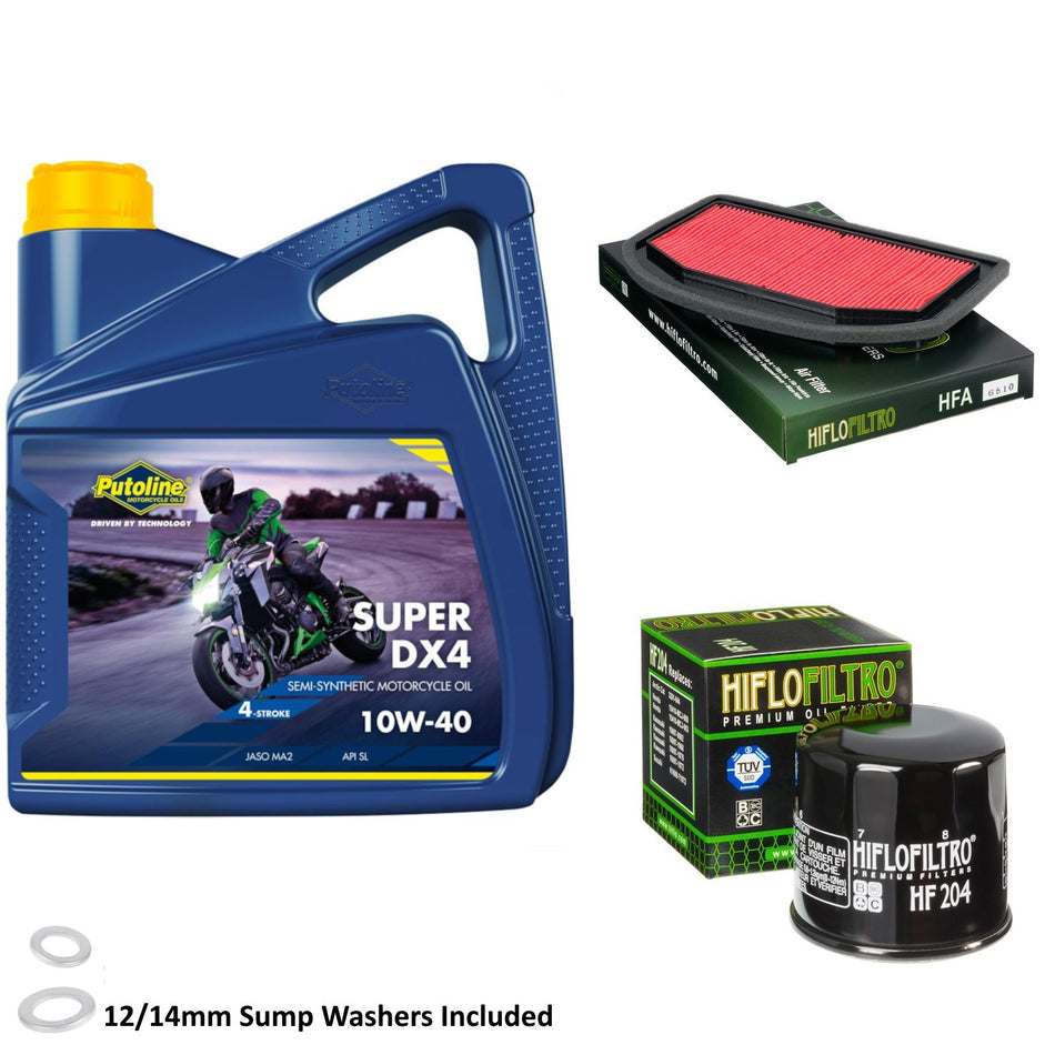 Putoline DX4 10w40 4L Oil & HF204 & HFA6510 Oil Filter Kit