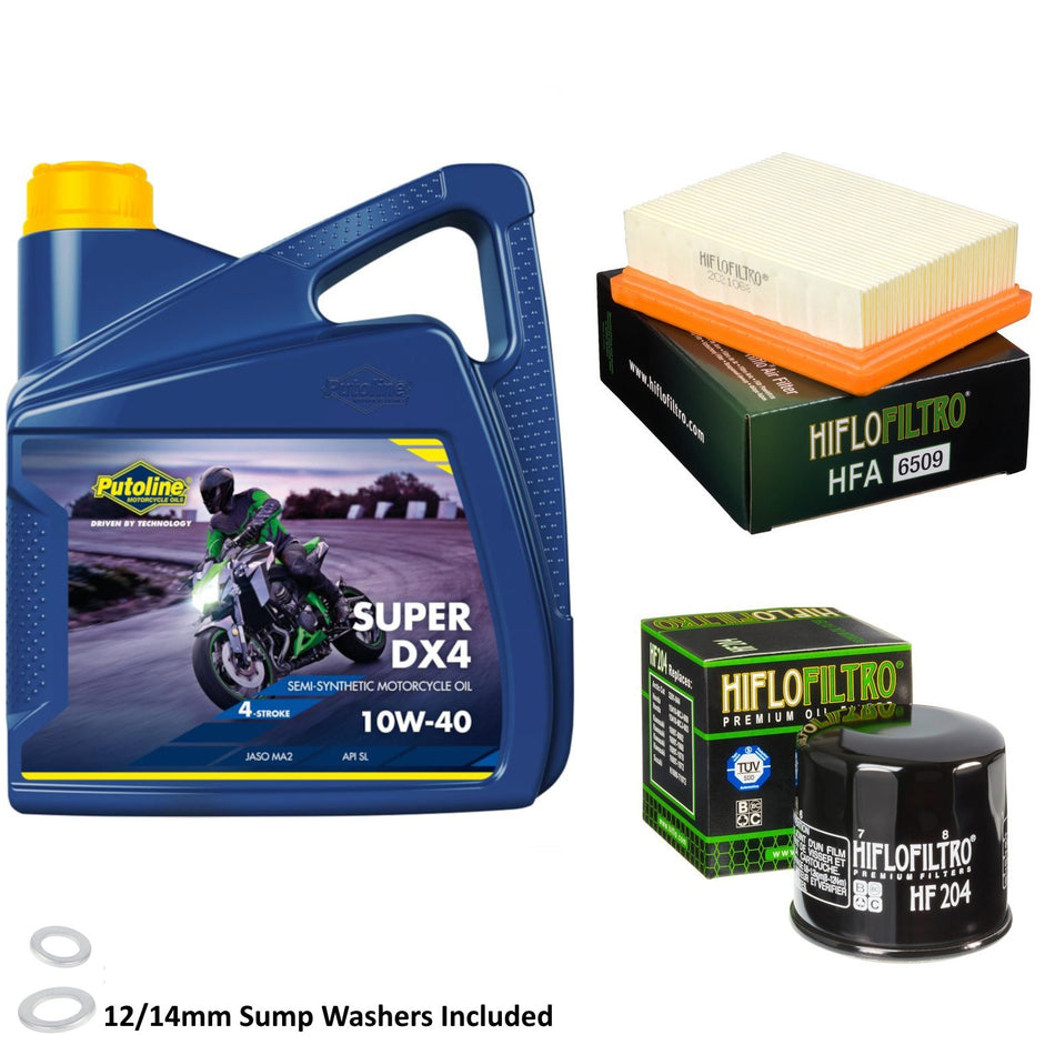 Putoline DX4 10w40 4L Oil & HF204 & HFA6509 Oil Filter Kit