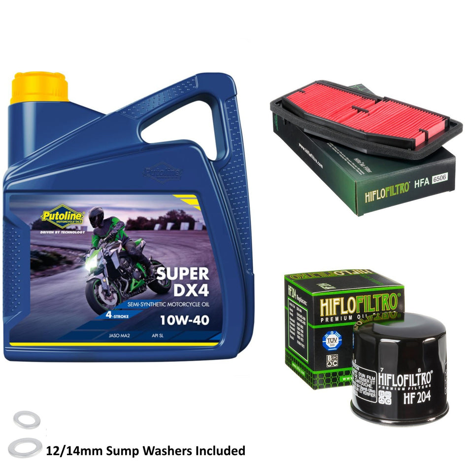 Putoline DX4 10w40 4L Oil & HF204 & HFA6506 Oil Filter Kit