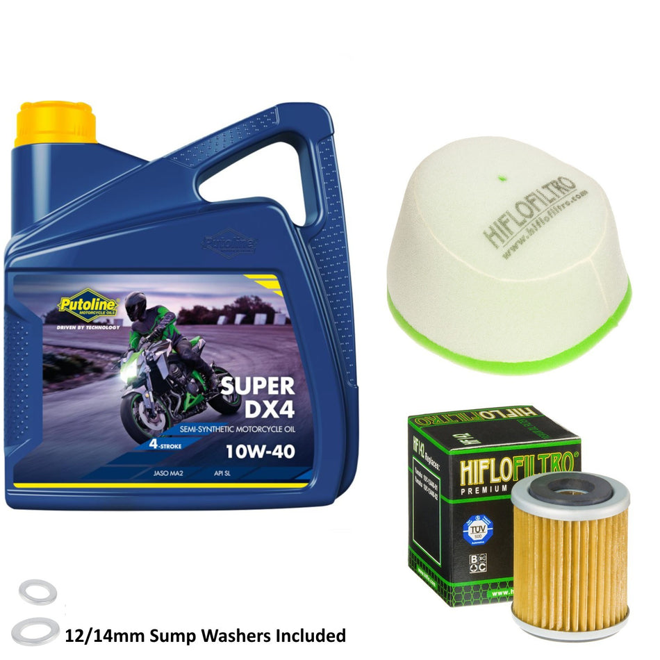 Putoline DX4 10w40 4L Oil & HF142 & HFF4012 Oil Filter Kit