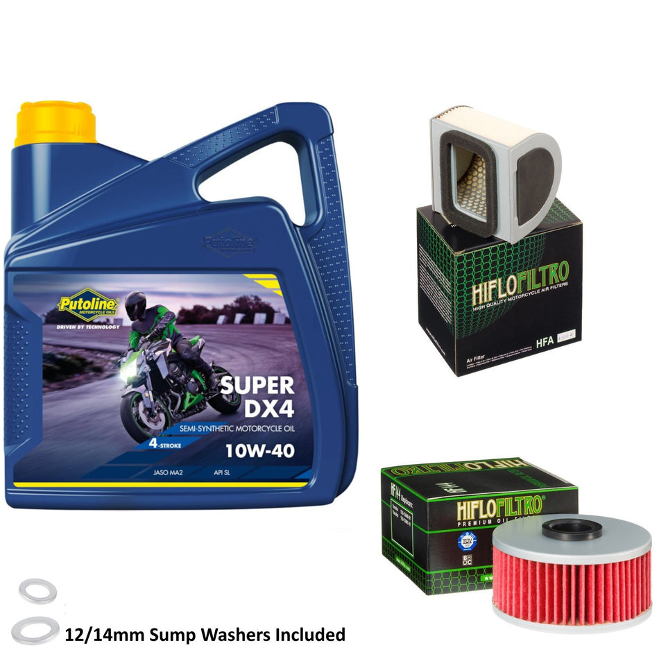 Putoline DX4 10w40 4L Oil & HF144 & HFA4504 Oil Filter Kit