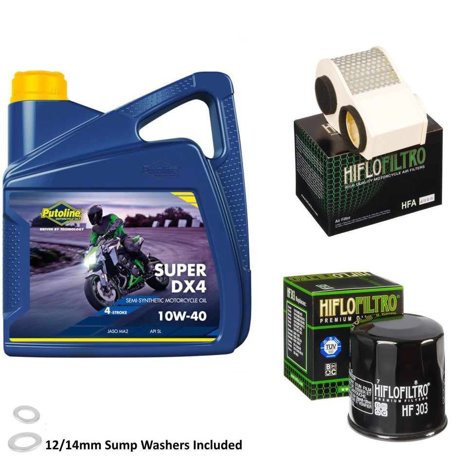 Putoline DX4 10w40 4L Oil & HF303 & HFA4908 Oil Filter Kit