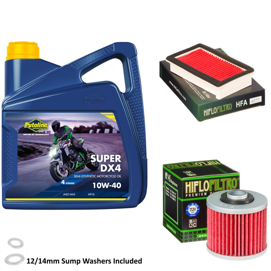 Putoline DX4 10w40 4L Oil & HF145 & HFA4608 Oil Filter Kit