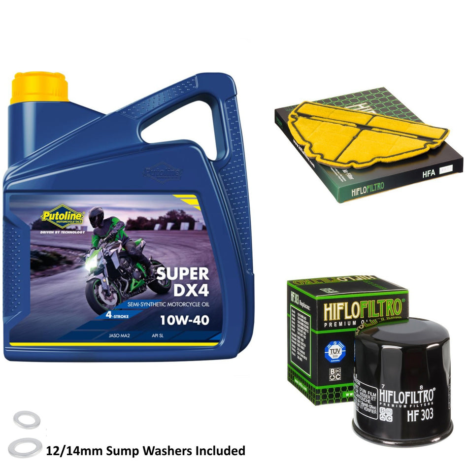 Putoline DX4 10w40 4L Oil & HF303 & HFA4611 Oil Filter Kit