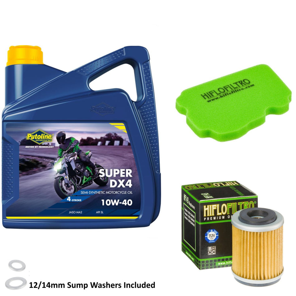 Putoline DX4 10w40 4L Oil & HF143 & HFA4202 Oil Filter Kit