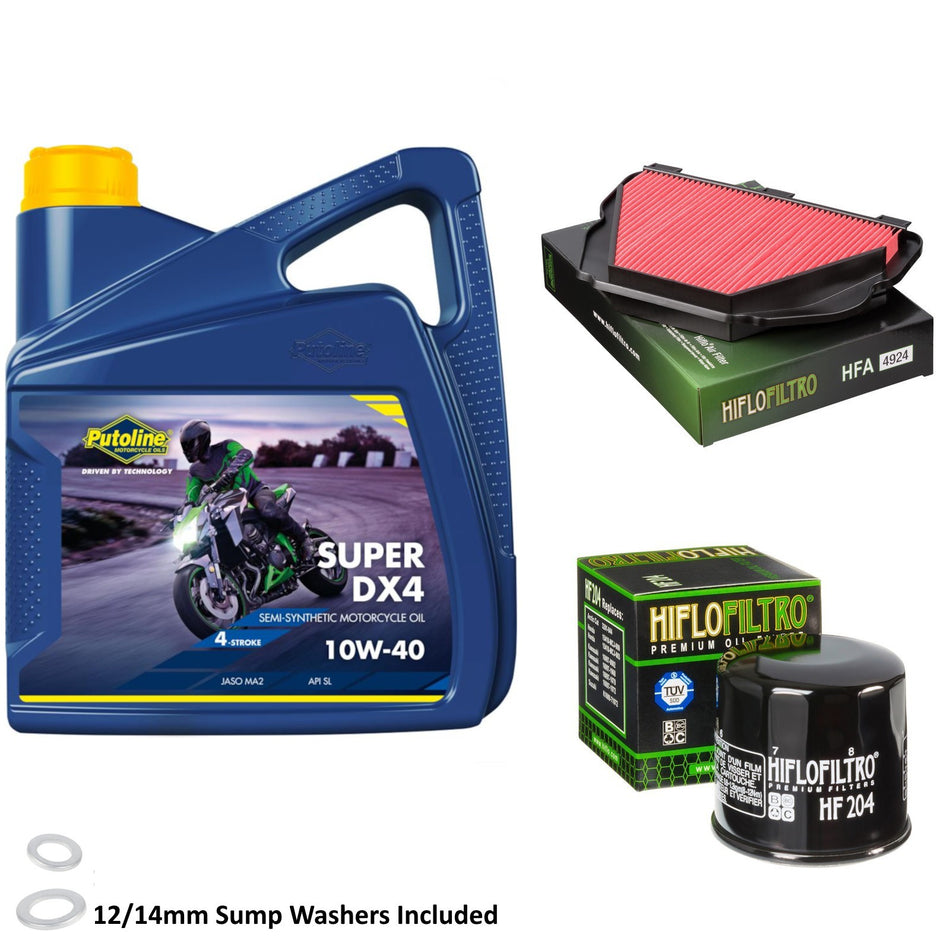 Putoline DX4 10w40 4L Oil & HF204 & HFA4924 Oil Filter Kit
