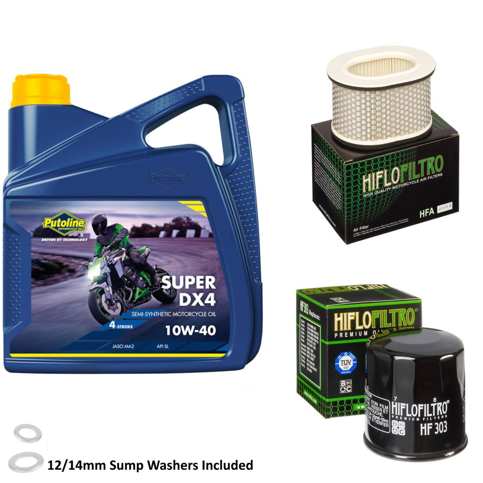 Putoline DX4 10w40 4L Oil & HF303 & HFA4604 Oil Filter Kit