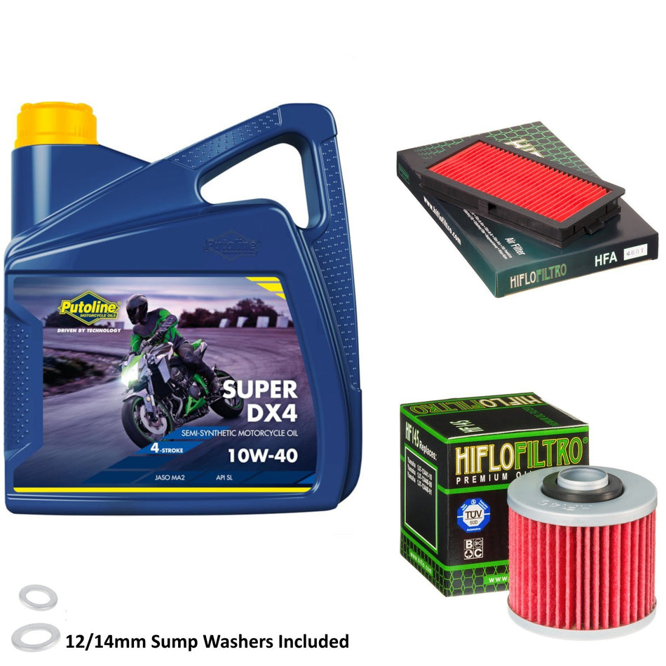 Putoline DX4 10w40 4L Oil & HF145 & HFA4801 Oil Filter Kit