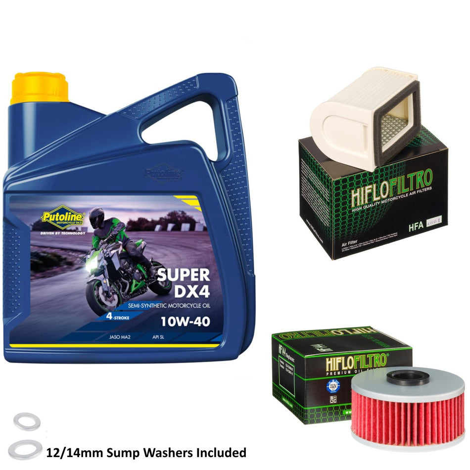 Putoline DX4 10w40 4L Oil & HF144 & HFA4601 Oil Filter Kit