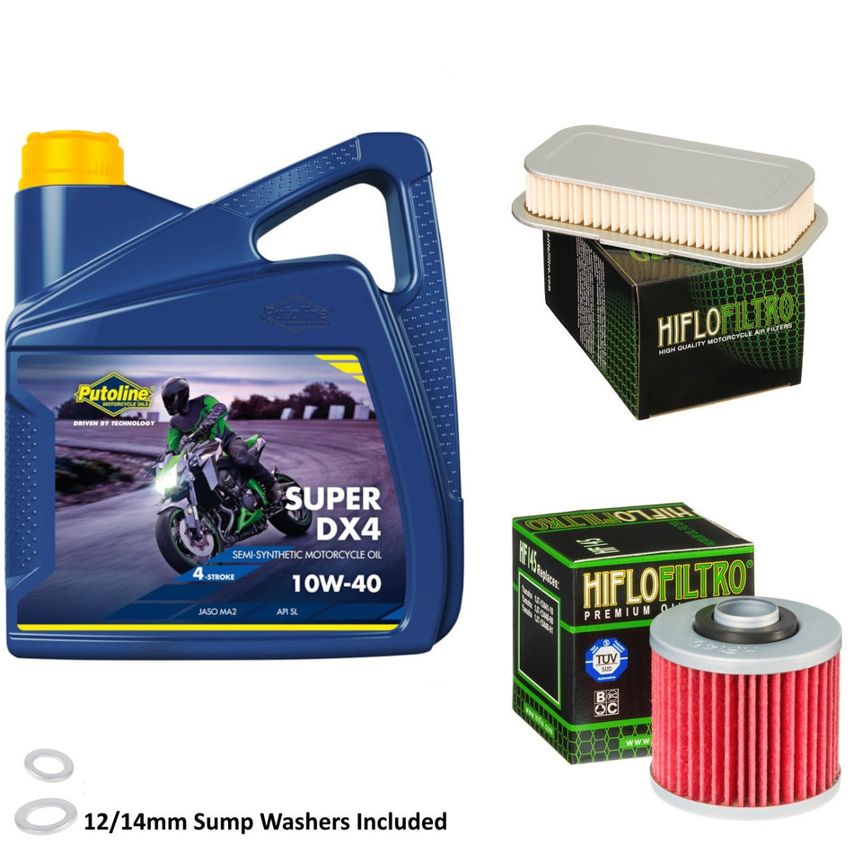 Putoline DX4 10w40 4L Oil & HF145 & HFA4503 Oil Filter Kit