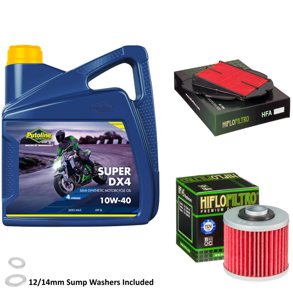Putoline DX4 10w40 4L Oil & HF145 & HFA4915 Oil Filter Kit