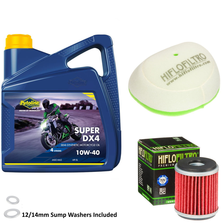 Putoline DX4 10w40 4L Oil & HF141 & HFF4014 Oil Filter Kit