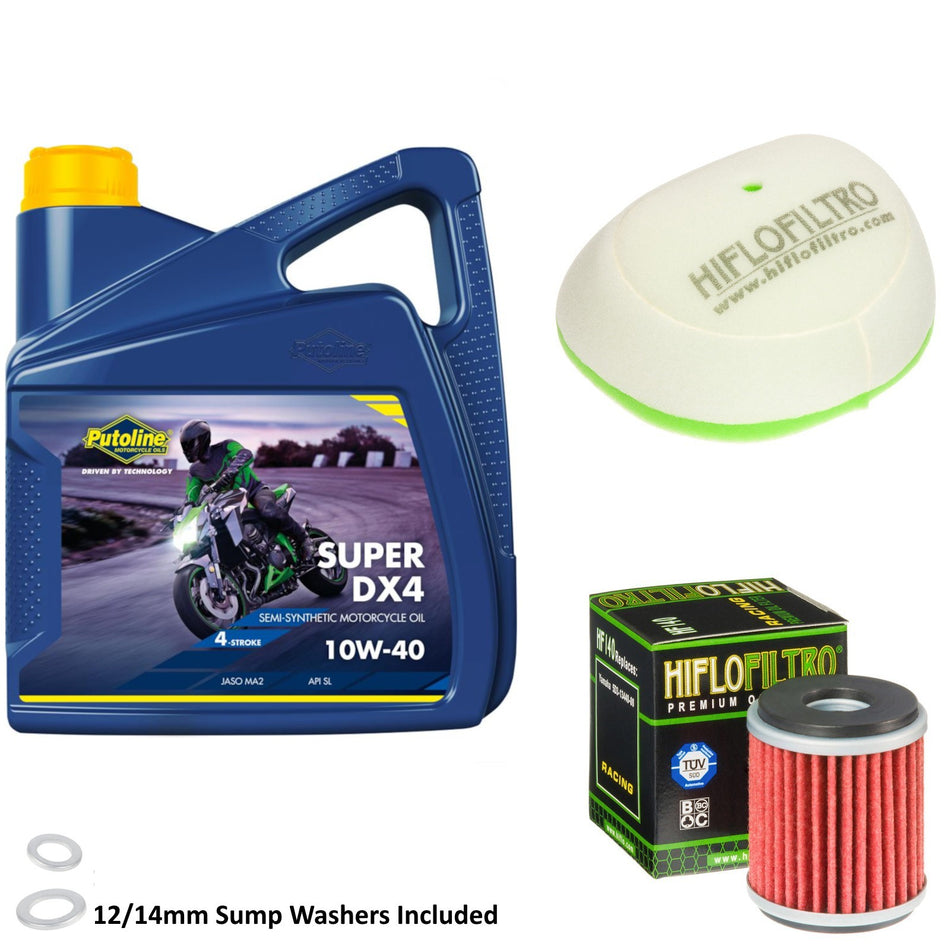 Putoline DX4 10w40 4L Oil & HF140 & HFF4014 Oil Filter Kit