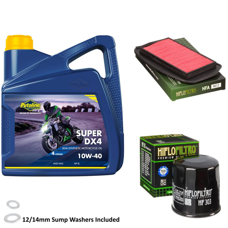 Putoline DX4 10w40 4L Oil & HF303 & HFA4612 Oil Filter Kit