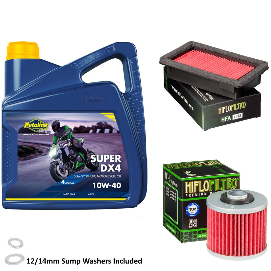 Putoline DX4 10w40 4L Oil & HF145 & HFA4613 Oil Filter Kit
