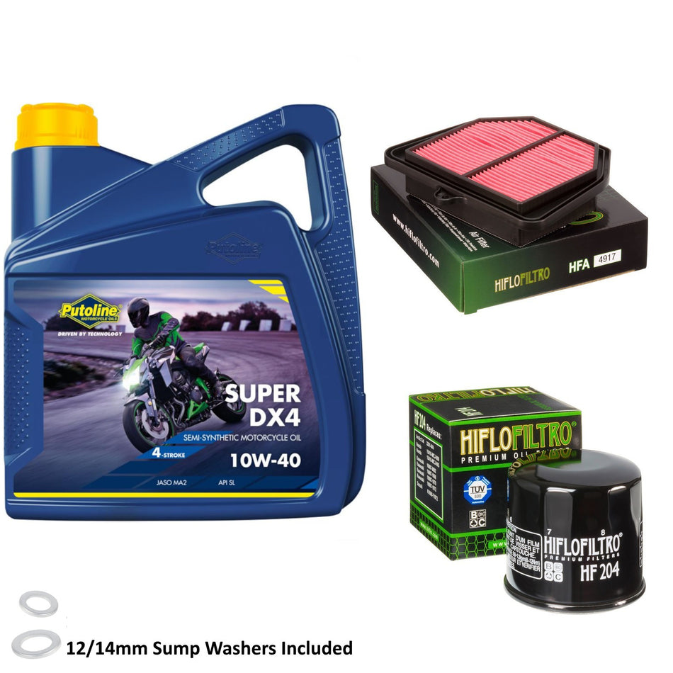 Putoline DX4 10w40 4L Oil & HF204 & HFA4917 Oil Filter Kit