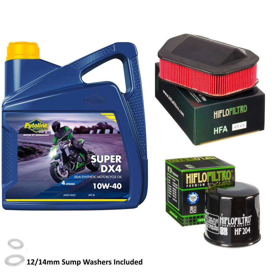 Putoline DX4 10w40 4L Oil & HF204 & HFA4919 Oil Filter Kit