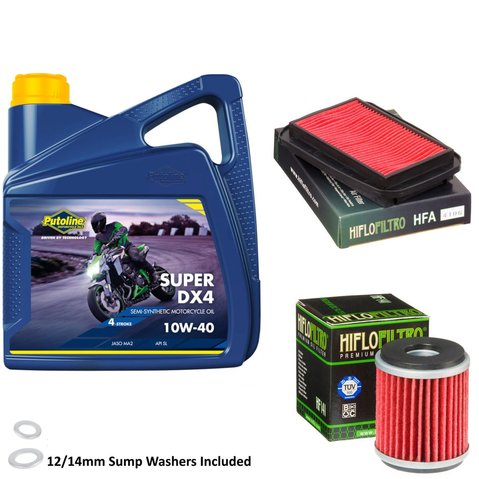 Putoline DX4 10w40 4L Oil & HF141 & HFA4106 Oil Filter Kit