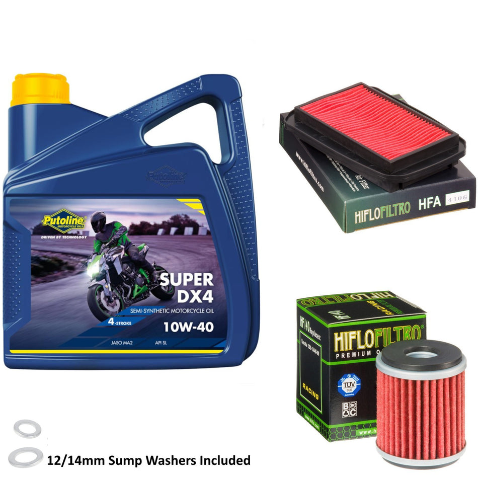 Putoline DX4 10w40 4L Oil & HF140 & HFA4106 Oil Filter Kit