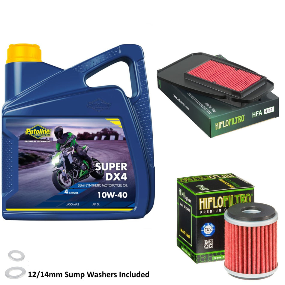 Putoline DX4 10w40 4L Oil & HF140 & HFA4114 Oil Filter Kit