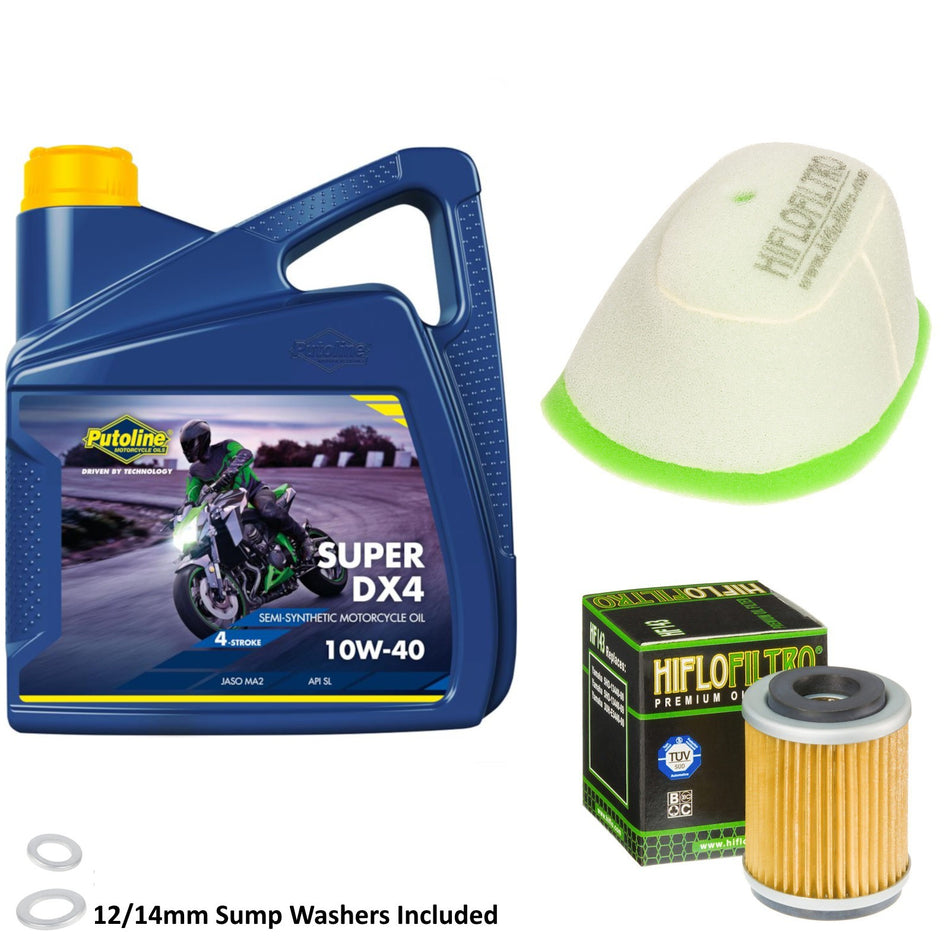 Putoline DX4 10w40 4L Oil & HF143 & HFF4016 Oil Filter Kit