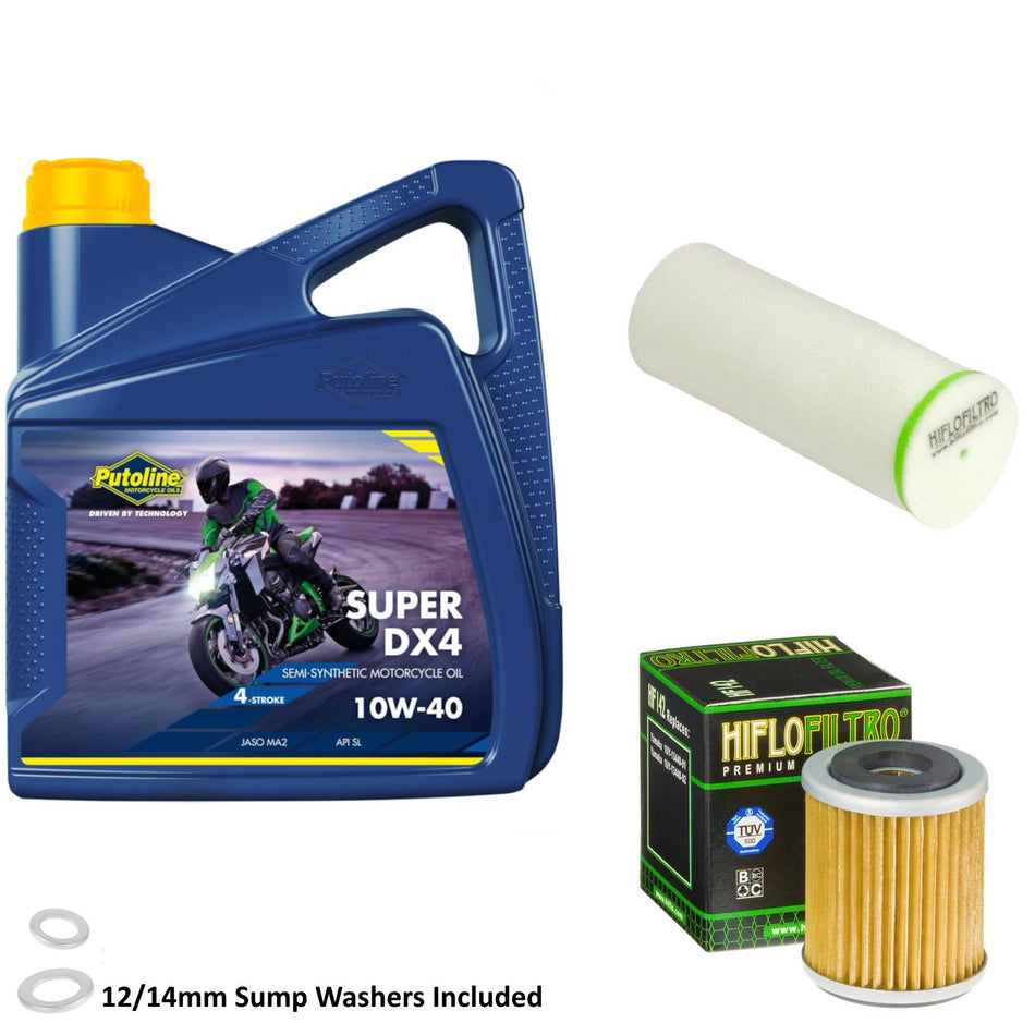 Putoline DX4 10w40 4L Oil & HF142 & HFF4024 Oil Filter Kit