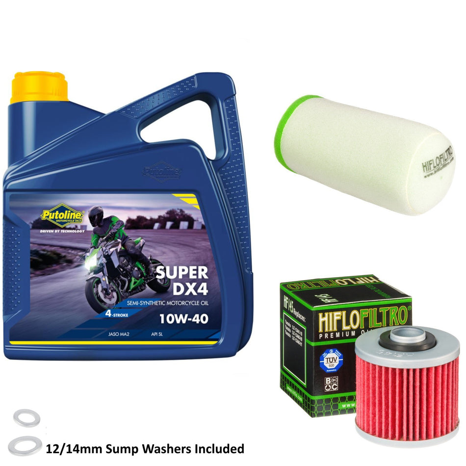 Putoline DX4 10w40 4L Oil & HF145 & HFF4025 Oil Filter Kit