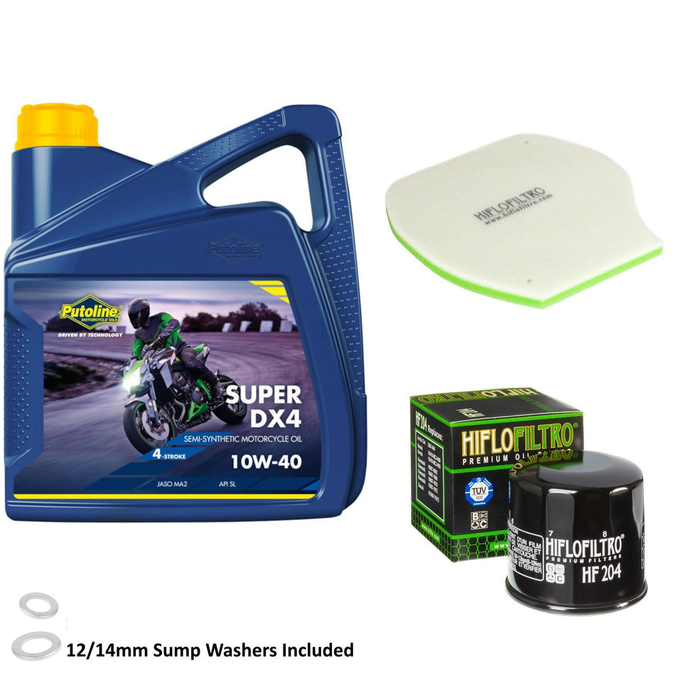Putoline DX4 10w40 4L Oil & HF204 & HFF4026 Oil Filter Kit