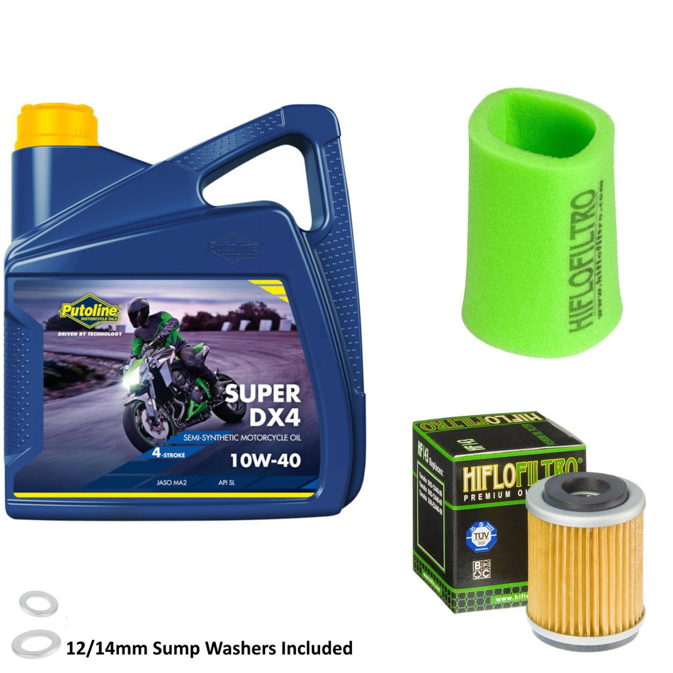 Putoline DX4 10w40 4L Oil & HF143 & HFF4029 Oil Filter Kit