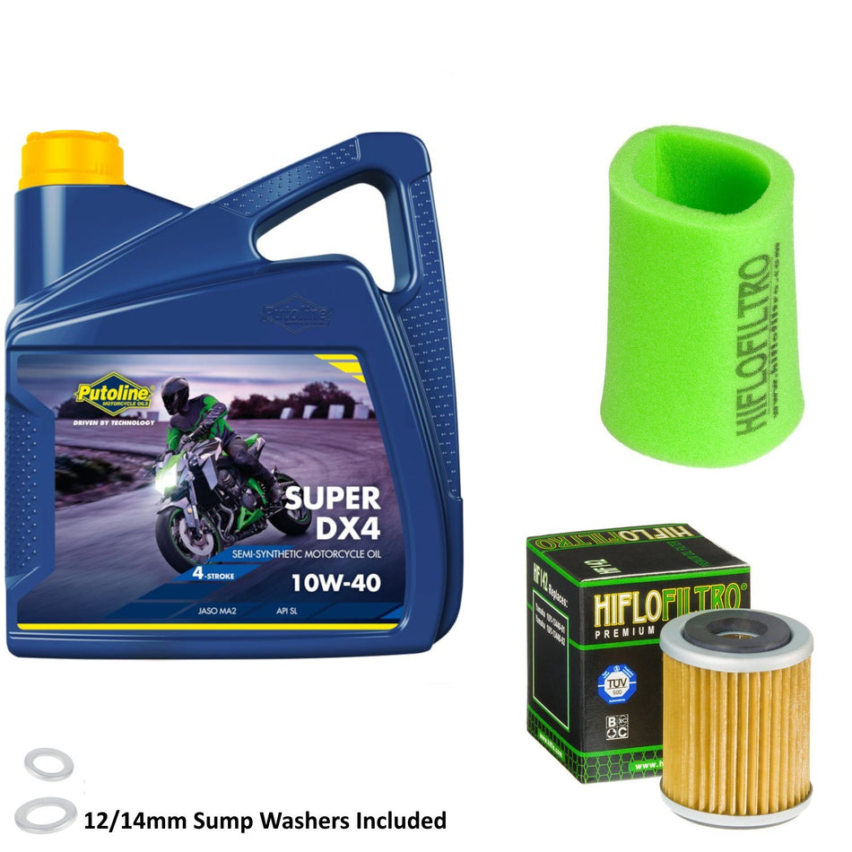 Putoline DX4 10w40 4L Oil & HF142 & HFF4029 Oil Filter Kit