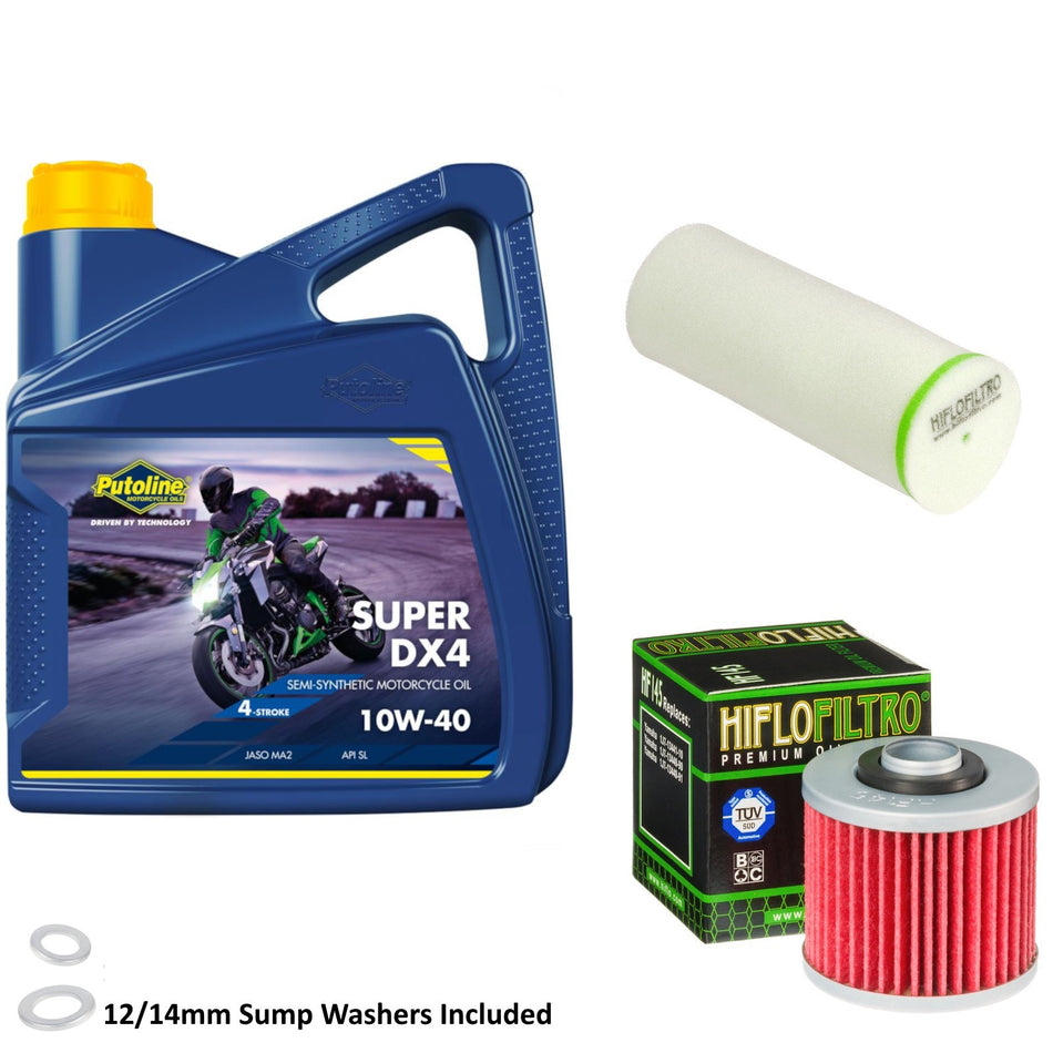 Putoline DX4 10w40 4L Oil & HF145 & HFF4024 Oil Filter Kit