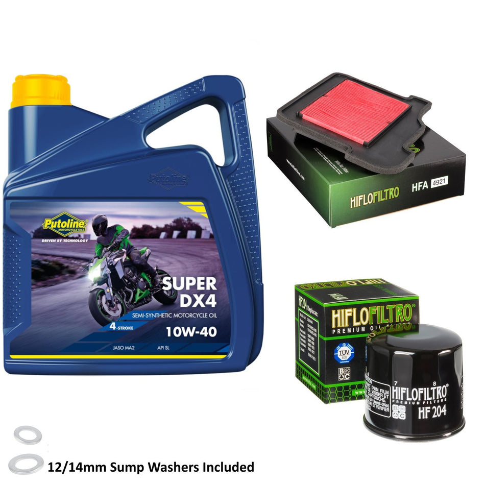 Putoline DX4 10w40 4L Oil & HF204 & HFA4921 Oil Filter Kit