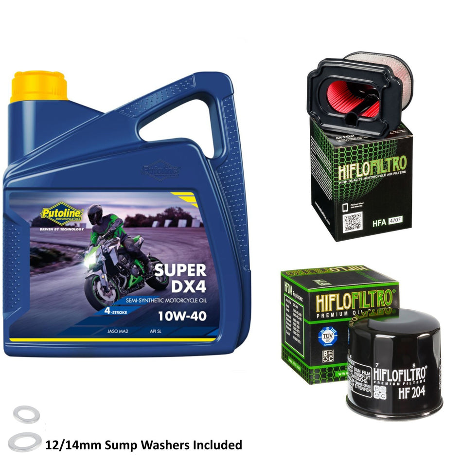 Putoline DX4 10w40 4L Oil & HF204 & HFA4707 Oil Filter Kit